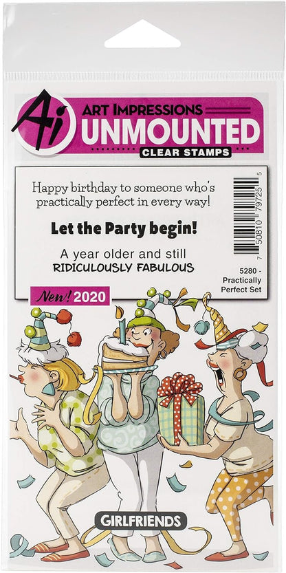 ART IMPRESSIONS GIRLFRIENDS STAMP PRAC.PRFCT, Practically Perfect