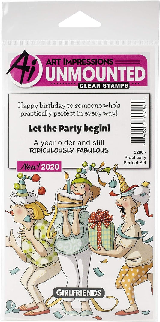 ART IMPRESSIONS GIRLFRIENDS STAMP PRAC.PRFCT, Practically Perfect