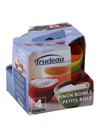 Trudeau Silicone, Set of 4 Pinch Bowls, 3-1/2 by 3-1/2, Multicolor (0990059)