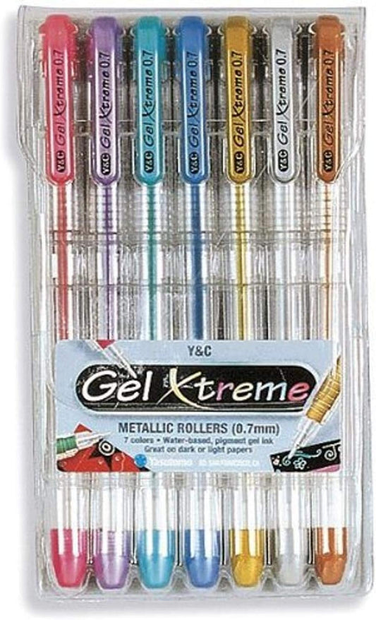 Yasutomo GX1007 Gel Xtreme Metallic Pens, Package of 7