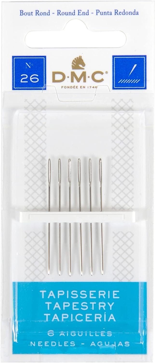 DMC 1767-26 Tapestry Hand Needles, 6-Pack, Size 26