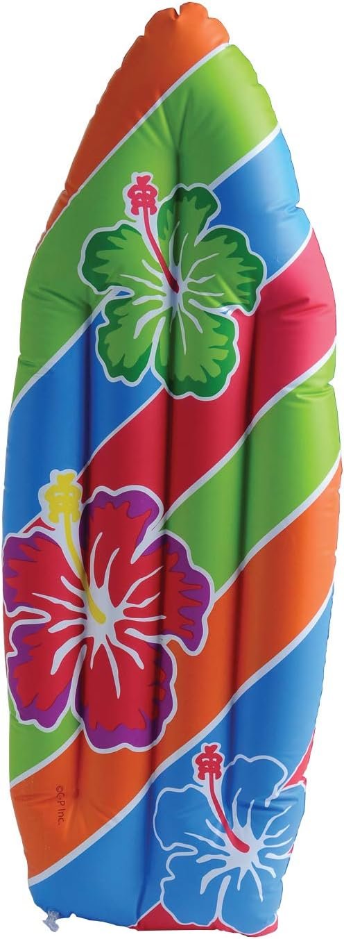 US Toy Inflatable Surf Board Luau Decoration Theme Beach Pool Toy - 3 Feet Long