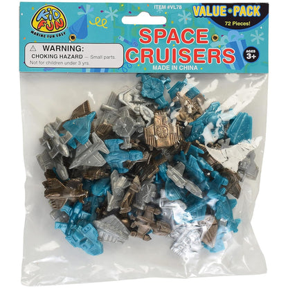 US Toy Mini Space Ship Cruisers Vehicle (Lot of 72), Assorted Color
