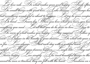 Darkroom Door Elegant Script Background Cling Stamp, 4"X6"