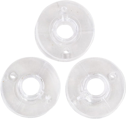 SINGER 06543 Class 15J Bobbins, Transparent, 12-Count