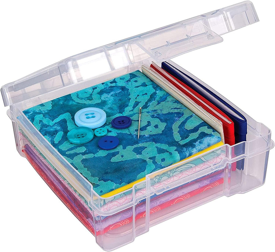 ArtBin 6953AB ClearView 6" x 6" Box Art & Craft Organizer, [1] Plastic Storage Case, Clear