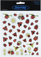 Tattoo King SK129MC-4175 Multicolored Sticker, Ladybugs and Sunflowers