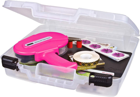 ArtBin 6960AB Quick View Deep Base Carrying Case, Portable Art & Craft Storage Box, 14.5" x 15", Clear