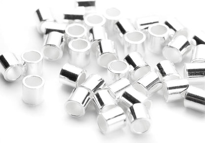 Cousin 2mm Sterling Silver Crimp Bead - 50pc