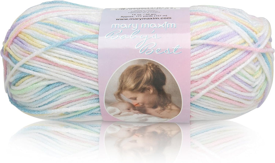 Mary Maxim Rainbow Print Baby's Best Yarn