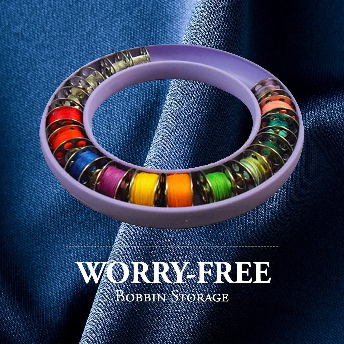 BobbinSaver Sewing Machine Bobbin Organizer - Holds 20+ Bobbins - Red