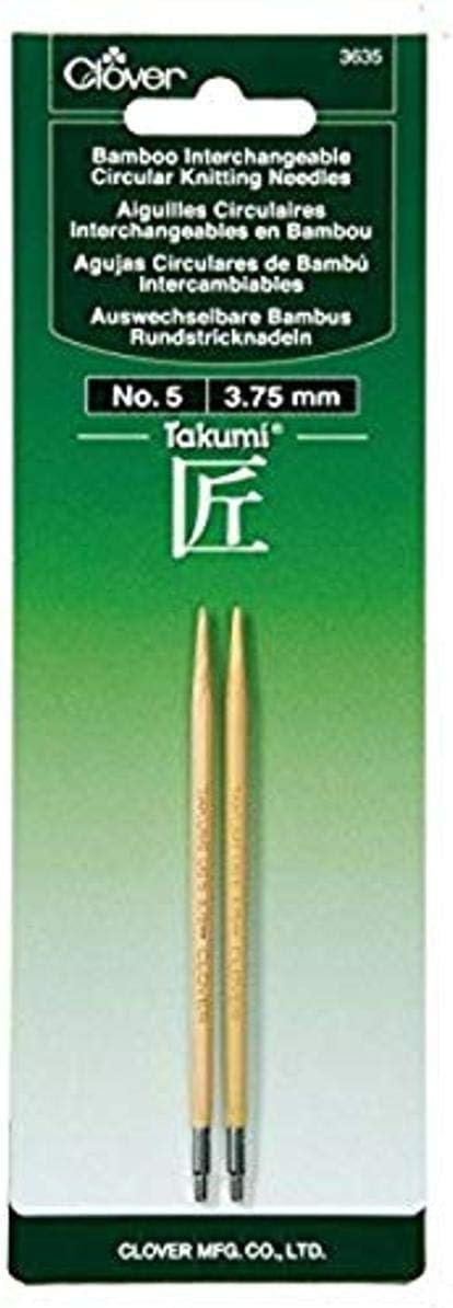 Clover 3635 Needlecraft Takumi No.5 Bamboo Interchangeable Circular