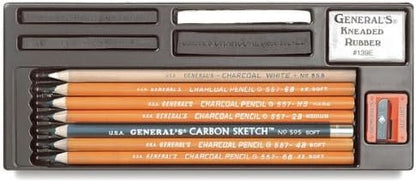 General Pencil General NUM 15 Charcoal KIT, 12 Count (Pack of 1), Multicolor