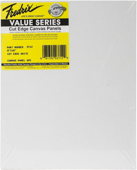 Fredrix Art Canvas Tara Fredrix Cut Edge Canvas Panel 6/Pkg, 8"X10"