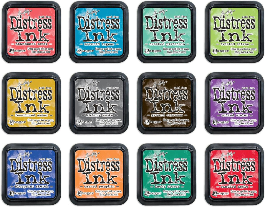 Ranger Tim Holtz Bundle of 12 Distress Ink Pads | 2015 Colors of the Month