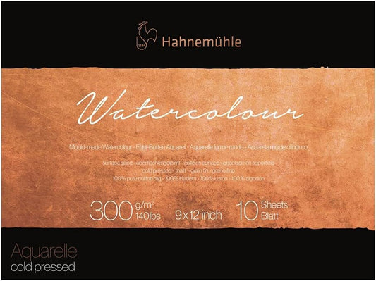 Hahnemuhle Collection Watercolor 300 Block Cold Pressed 9x12 300gsm
