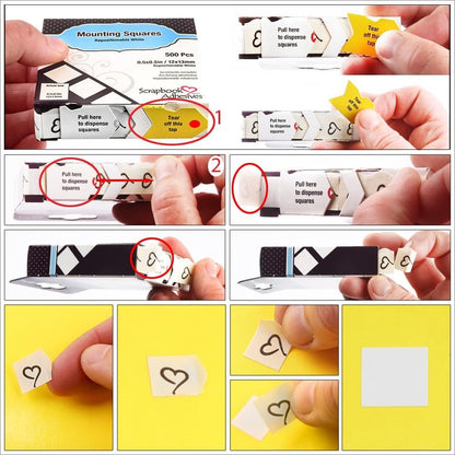 3L Repositionable Permanent Mounting Squares
