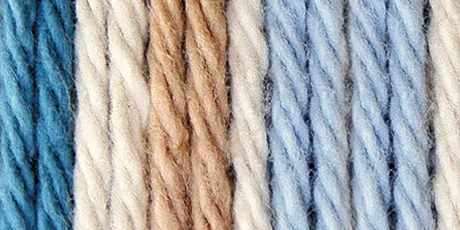 Bernat Handicrafter Cotton Yarn, Gauge 4 Medium Worsted, by The Sea