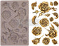 Redesign with Prima Redesign Furniture Decor Moulds® Fragrant Roses 5"x8",8Mm Thickness for Funiture Dresser, Chocolate,Cake,Candy,Backery,Soap,Polymer Clay, earthen Clay