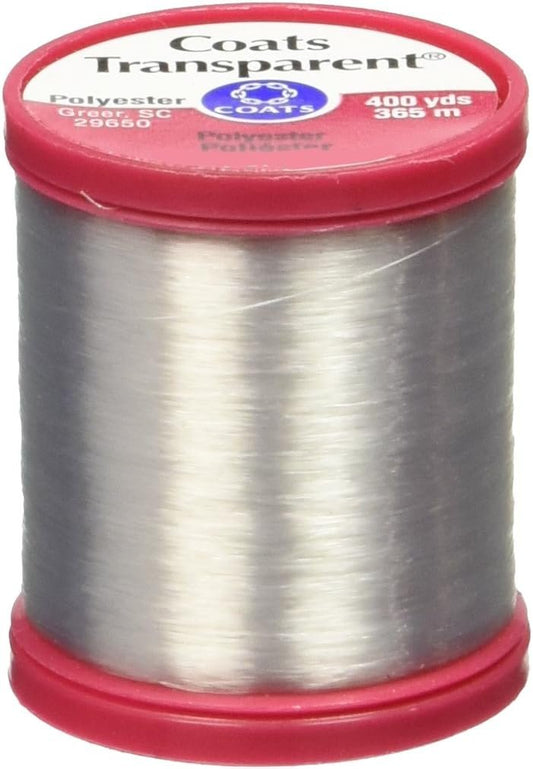 Coats: Thread & Zippers S995-9900 Transparent Polyester Thread, 400 Yard, Clear