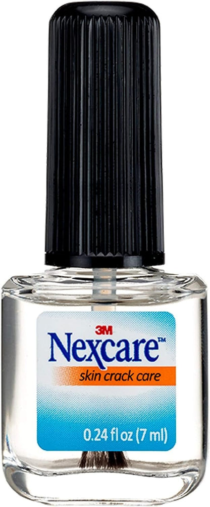 Nexcare Skin Crack Care, Skincare Solution for Cracked Skin, Keep in First Aid Kit - 0.24 fl oz Bottle