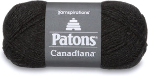 Patons Canadiana Yarn, Dark Grey Mix