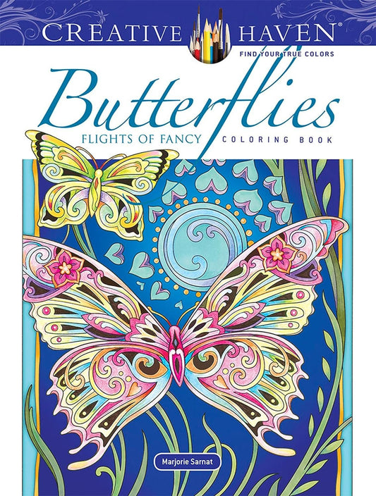 Creative Haven Butterflies Flights of Fancy Coloring Book (Adult Coloring Books: Insects)