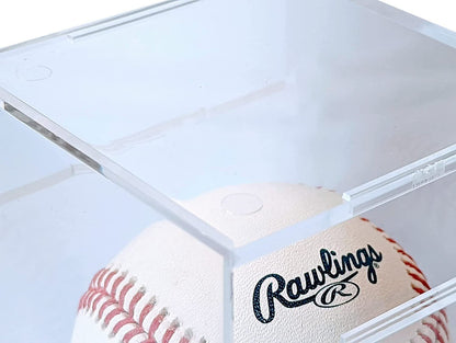 Pro-Mold Made in USA Baseball Cube Stand with 25+ Year Certified UV Protection (Crystal Clear, Ball Not Included)