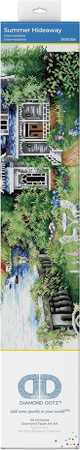 DIAMOND DOTZ® - Summer Hideaway, Full Drill, Round Dotz, Diamond Painting Kits, Diamond Art Kits for Adults, Gem Art, Diamond Art, Diamond Dotz Kits, 24"x35.4"
