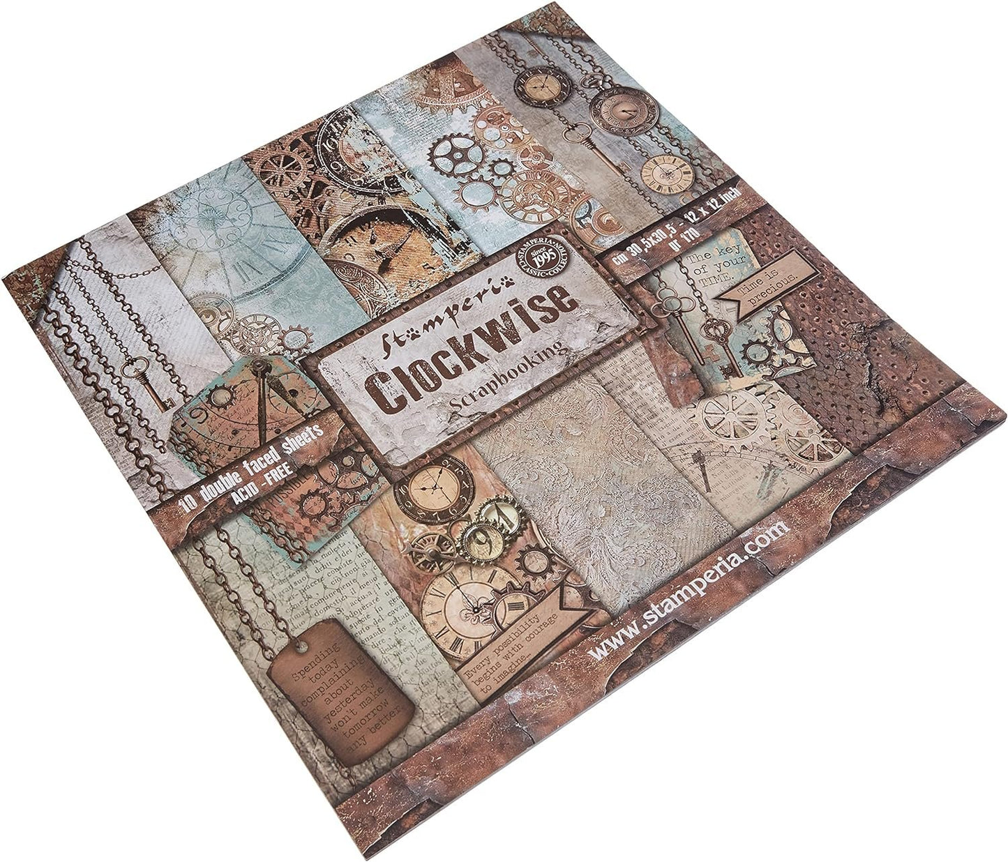 Stamperia Intl Scrapbooking Paper, Multicolor 10 Pack