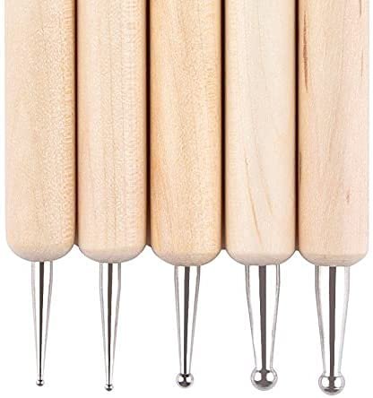 E6000 1-Ounce Tube with Precision Tips Industrial Strength Adhesive for Crafting and Pixiss Wooden Art Dotting Stylus Pens 5 pcs Set - Rhinestone Applicator Kit