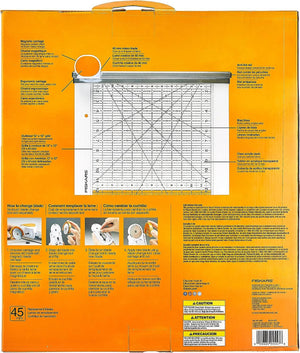 Fiskars Rotary Ruler Combo for Fabric Cutting, 12-Inch x 12-Inch,Clear