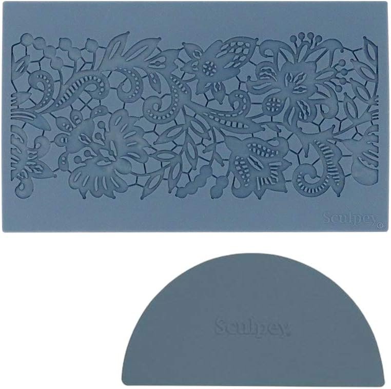 Sculpey Tools Flexible Oven Safe Silicone Lace Mold Great for jewelry making and all types of craft projects. Use with oven bake clay, Liquid Sculpey and resin.