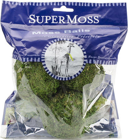 SuperMoss (21806) Moss Balls, Fresh Green, 2.5" (3 pack)