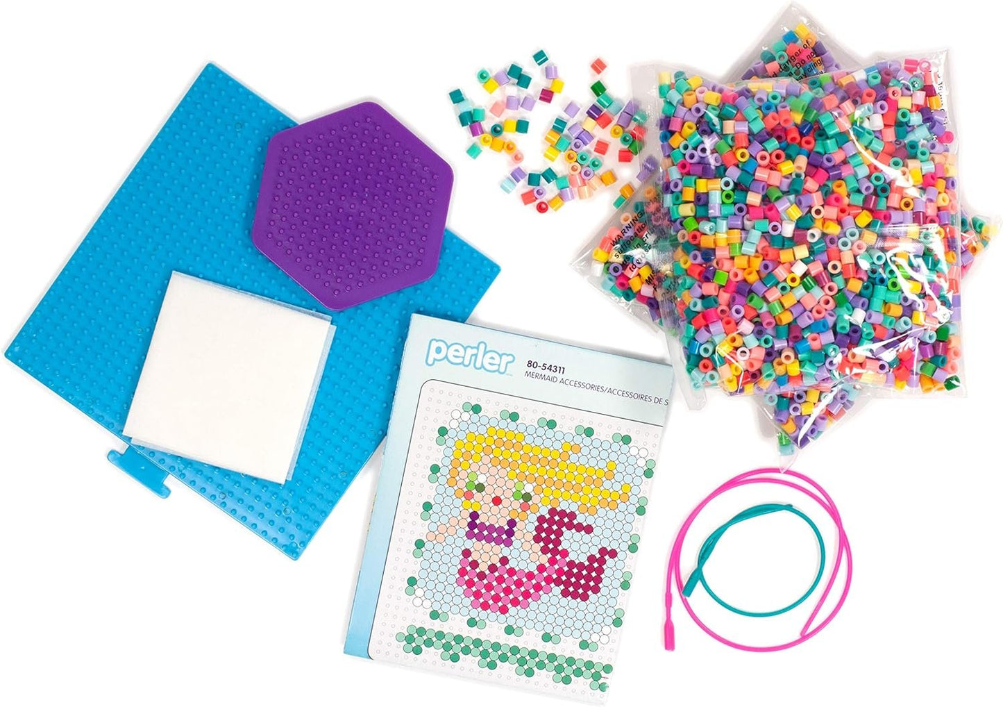 Perler Beads 3D Ocean and Mermaid Fuse Bead Kit, 4006pcs, 22 Projects