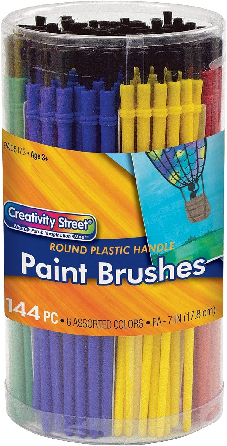 Creativity Street Canister of Paint Brushes, Colors may vary