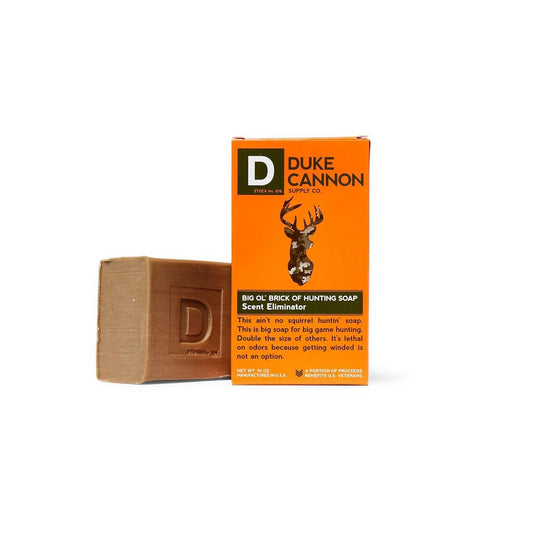 Duke Cannon Supply Co. Big Ol' Brick of Hunting Bar Soap, Scent Eliminator, 10 oz (Hunting Scent Eliminator, Pack of 1)