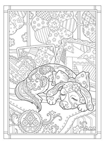 Creative Haven Playful Puppies Coloring Book: Relax & Find Your True Colors (Adult Coloring Books: Pets)