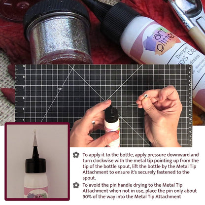 Art Glitter Designer Dries Clear Adhesive Non-Toxic Water-Based 2oz (60ml) and 16oz (480ml) with Metal Tip Precision Application Writing Tool — Arts and Crafts Scrapbooking Supplies Kit