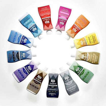 Synthetic Rit Dye More Liquid Fabric Dye - Ultimate Synthetic Rit Dye Accessories Kit - Available in Multiple Colors - 7 Ounces - Midnight Navy