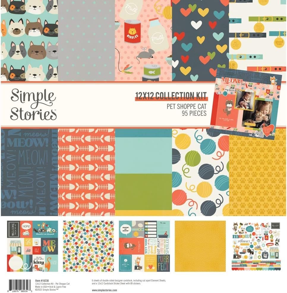 Simple Stories Collection Kit 12"X12"-Pet Shoppe Cat -PETC9230