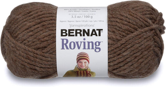 Bernat Roving Yarn Knit, Bark, Single Ball