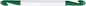 Susan Bates 72409 Luxite Double-End Crochet Hook 10", Size Q/16mm