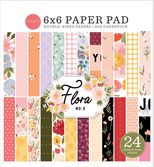 Echo Park Paper Company Flora No.5 6x6 Paper Pad, Multicolor