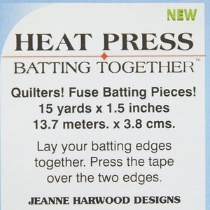 Deco Art Heat Press Batting Together Printing Presses, 1-1/2-Inch by 15-Yard, White