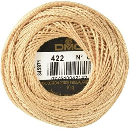 DMC Pearl Cotton Ball Size 8 87yd, Light Hazelnut Brown