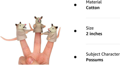 Mcphee 3 Pack Finger Possums Finger Puppets