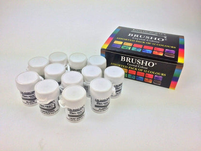 Brusho by Colourcraft 12 Color Brusho Crystal Colour Set, 0.5 Ounce (Pack of 12)
