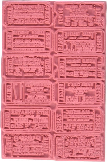 Tim Holtz Cling Rubber Stamp-Ticket