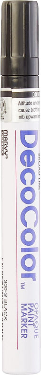 UCHIDA 300-C-1 Marvy Deco Color Broad Point Paint Marker, Black 7.25 x 1.88 x 0.5